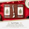 Spode Christmas Tree Tartan Cheese Board & Knife - image 2 of 4