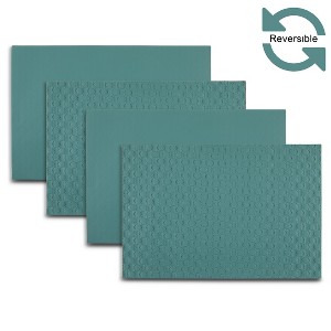 Dainty Home Stratham Reversible Premium Vegan Leather 12" x 18" Placemats Set of 4 - 1 of 3