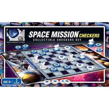 MasterPieces Officially licensed NASA Checkers Board Game for Families and Kids ages 6 and Up