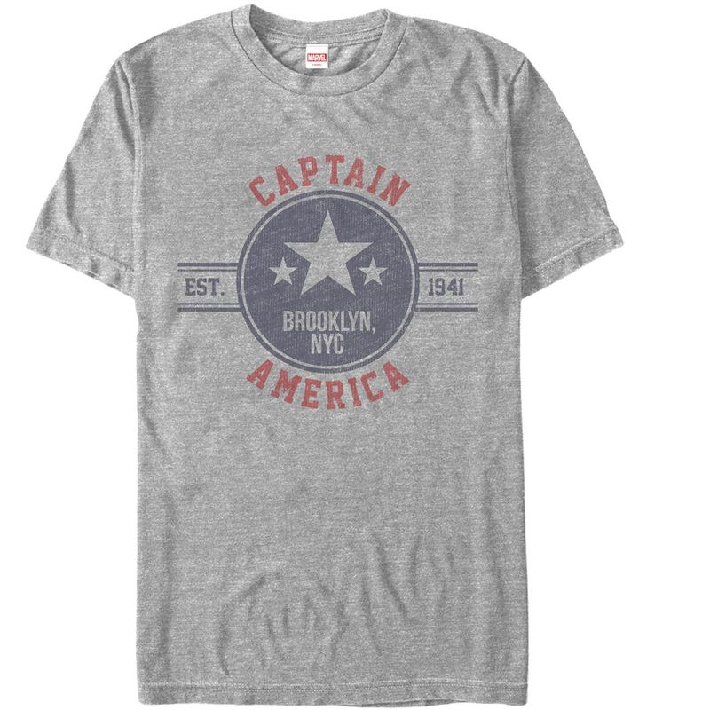 Men's Marvel Captain America Vintage Star Emblem T-Shirt, 1 of 5