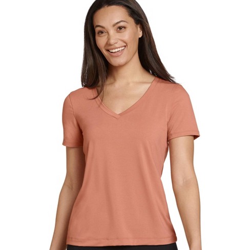 Rose gold v store neck t shirt