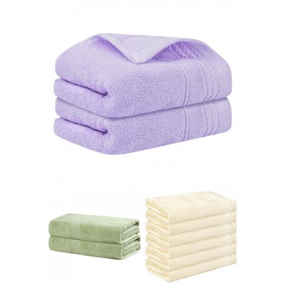 REGALWOVEN Striped Soft Absorbent Bathroom Cotton Towel Set 3 Pcs