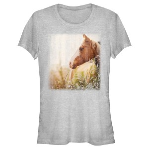 Juniors Womens Lost Gods Horse in Pasture T-Shirt - 1 of 4