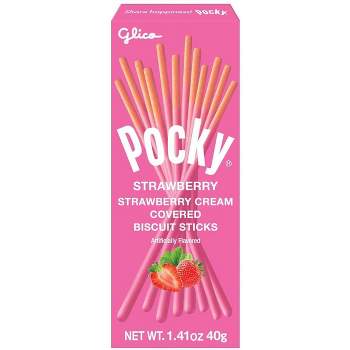 Glico Pocky Strawberry Cream Covered Biscuit Sticks - 1.41oz