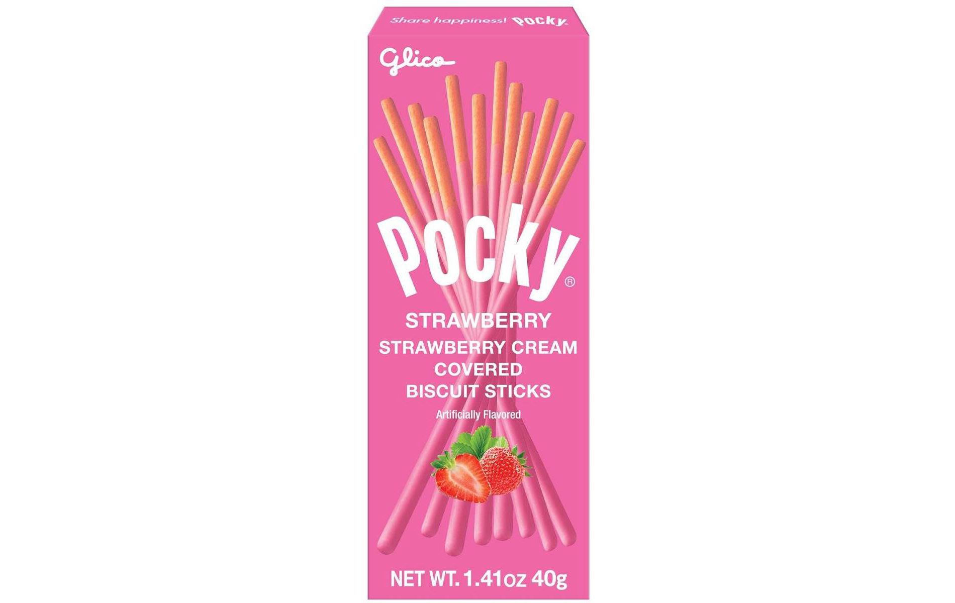 Glico Pocky Strawberry Cream Covered Biscuit Sticks