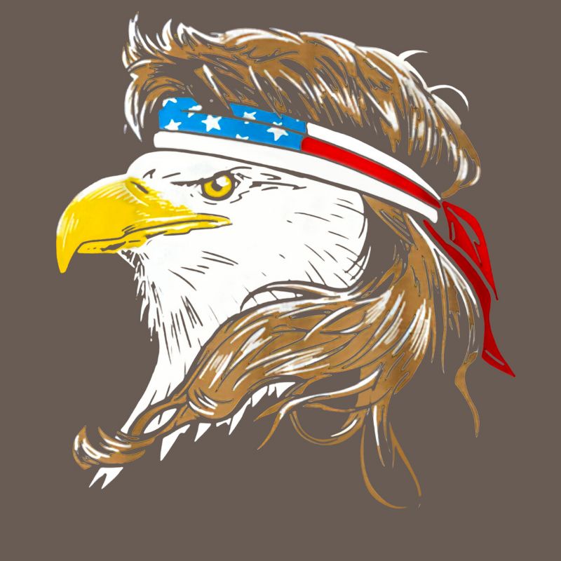 Women's Design By Humans July 4th Eagle Mullet American Flag By corndesign Racerback Tank Top, 2 of 3