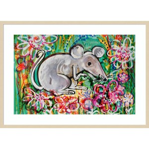 41" x 30" Mouse by Brenda Brin Booker Wood Framed Wall Art Print - Amanti Art - 1 of 4