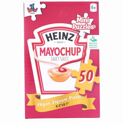 YWOW Games Heinz 50 Piece Mini Jigsaw Puzzle | Mayochup