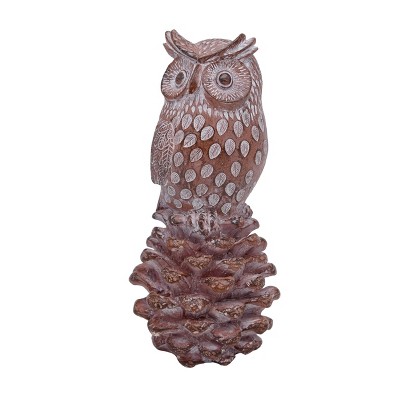 Transpac Rustic Owl Figurine Multicolor Resin Decorative Object for Fall Harvest Tabletop Indoor Use Home Decor Gift Giving and Hostess Gifts Easy