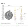 Bow Pearl Stud Earrings in 14K Gold/925 Silver | Flat Back Freshwater Pearl Dangle Earrings for Women - 2 of 4