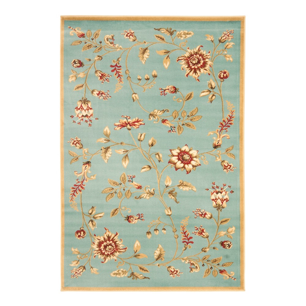 4'x6' Blue Floral Loomed Accent Rug - Safavieh