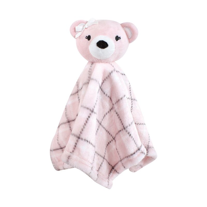 Hudson Baby Infant Girl Plush Blanket with Security Blanket, Pink Bear, One Size, 4 of 6