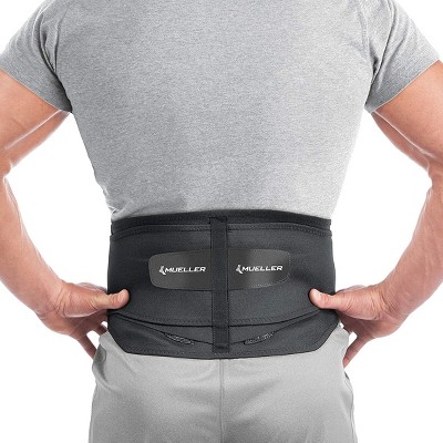 Mueller Adjustable Back Brace with Lumbar Pad - Regular - Black – Forza  Sports