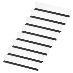 Unique Bargains Acrylic Magnetic Smooth L-Shaped Bedroom Kitchen Office Shelf Dividers 8 Pcs - 1 of 4