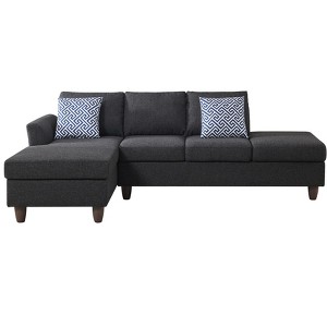 TiramisuBest Hidden Storage Units with Matching Accent Pillows for Modular Modern Homes, Black & Gray - 1 of 4