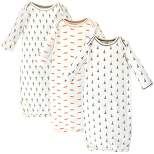 Touched by Nature Baby Organic Cotton Long-Sleeve Gowns 3pk, Prints, 0-6 Months