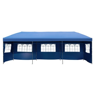 YOOCOZZ 10x30 Oxford Fabric Heavy-Duty Pop-Up Canopy with Sidewalls with Wheeled Bag