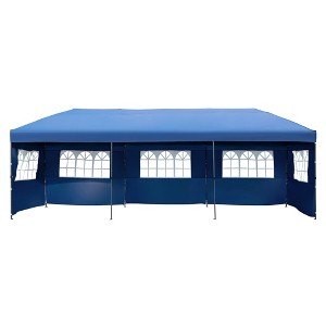 YOOCOZZ 10x30 Oxford Fabric Heavy-Duty Pop-Up Canopy with Sidewalls with Wheeled Bag - 1 of 4