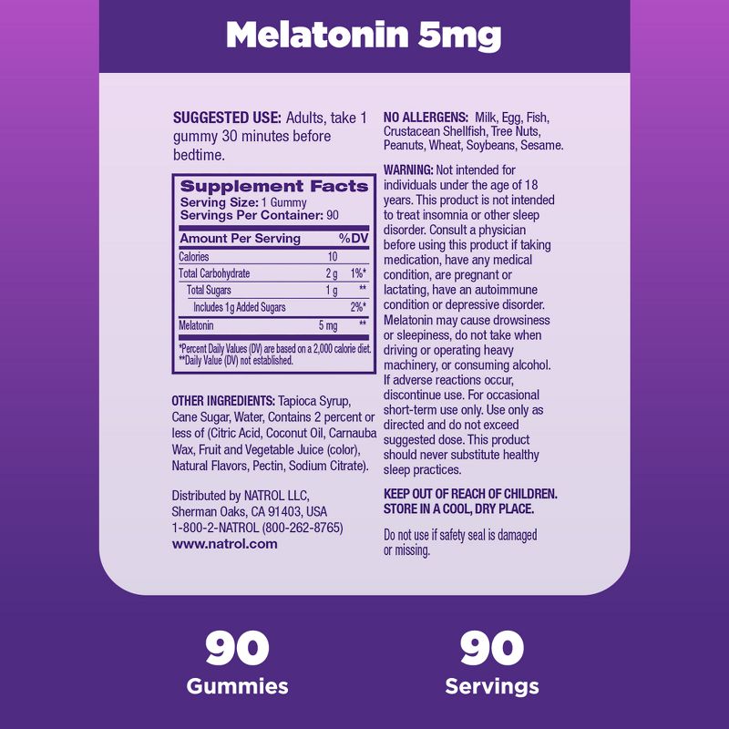 Natrol Melatonin 5mg Sleep Aid Gummies - Strawberry - 90ct, 6 of 13