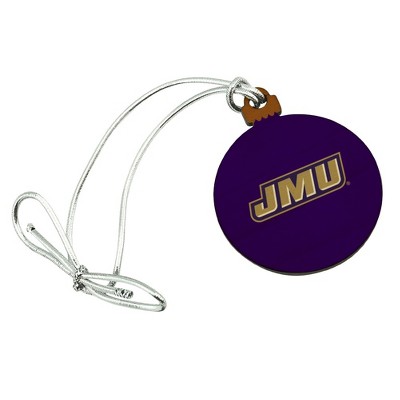 James Madison University Dukes Logo Mini Small Tiny Wood Christmas Tree Holiday Ornament