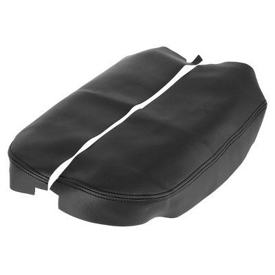 X AUTOHAUX Pair Center Console Cover Armrest Cover Pad Replacement Microfiber Leather Black