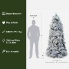 LuxenHome 7Ft Pre-Lit Full Snowy Branches Artificial Pine Christmas Tree with Pinecones and Stand Green - 4 of 4