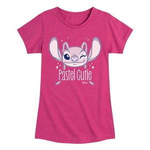 Girls' - Disney - Lilo & Stitch Fitted Short Sleeve Graphic T-Shirt - 1 of 4