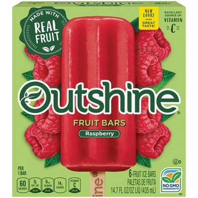 Outshine Raspberry Fruit Frozen Bar - 6ct