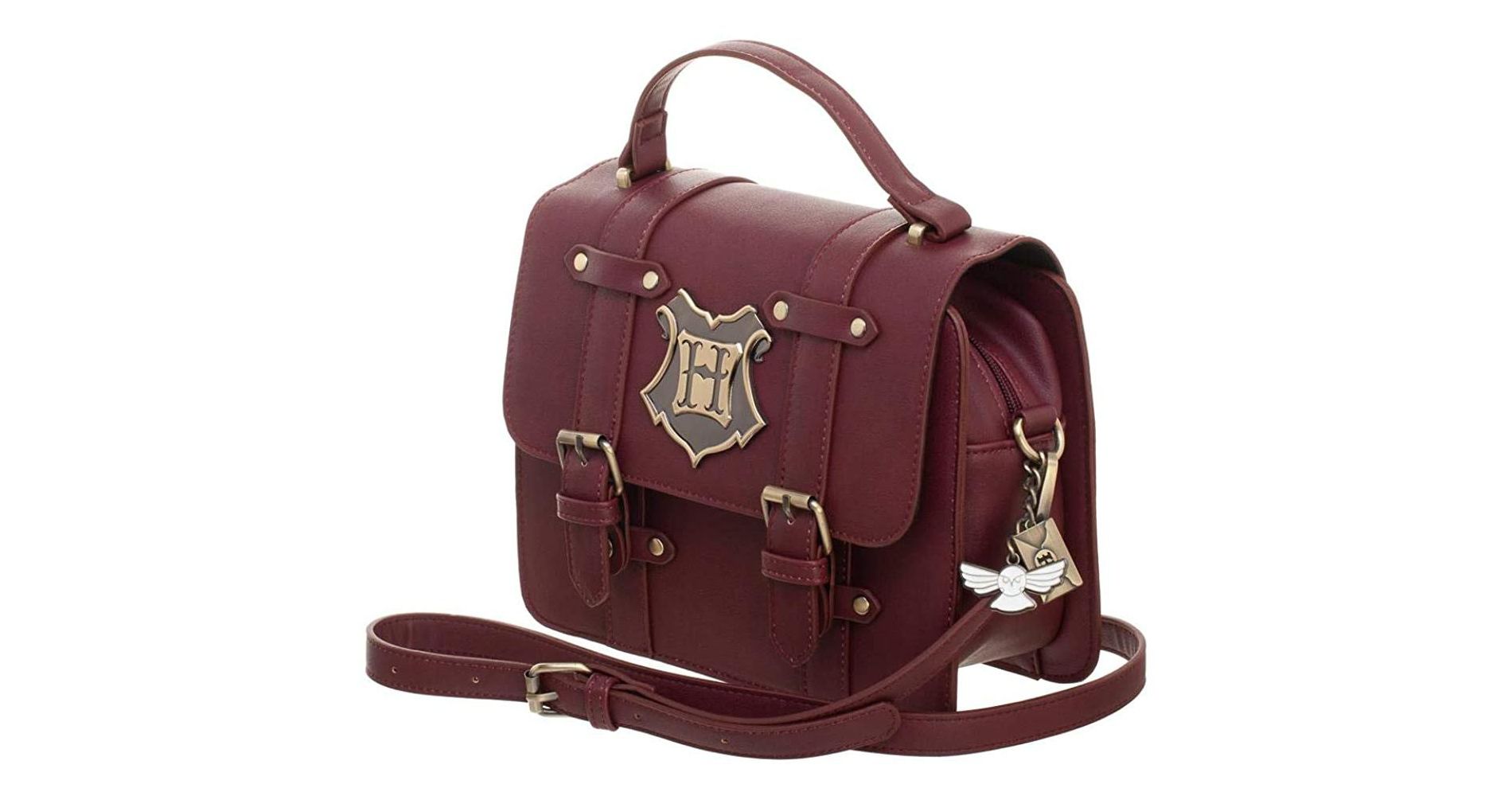 Harry Potter Hogwarts Satchel Maroon Crossbody Handbag