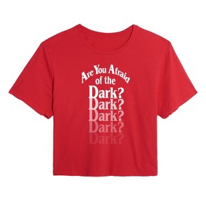 Women's - Are You Afraid of the Dark - Logo Fade Cropped Graphic T-Shirt - 1 of 4