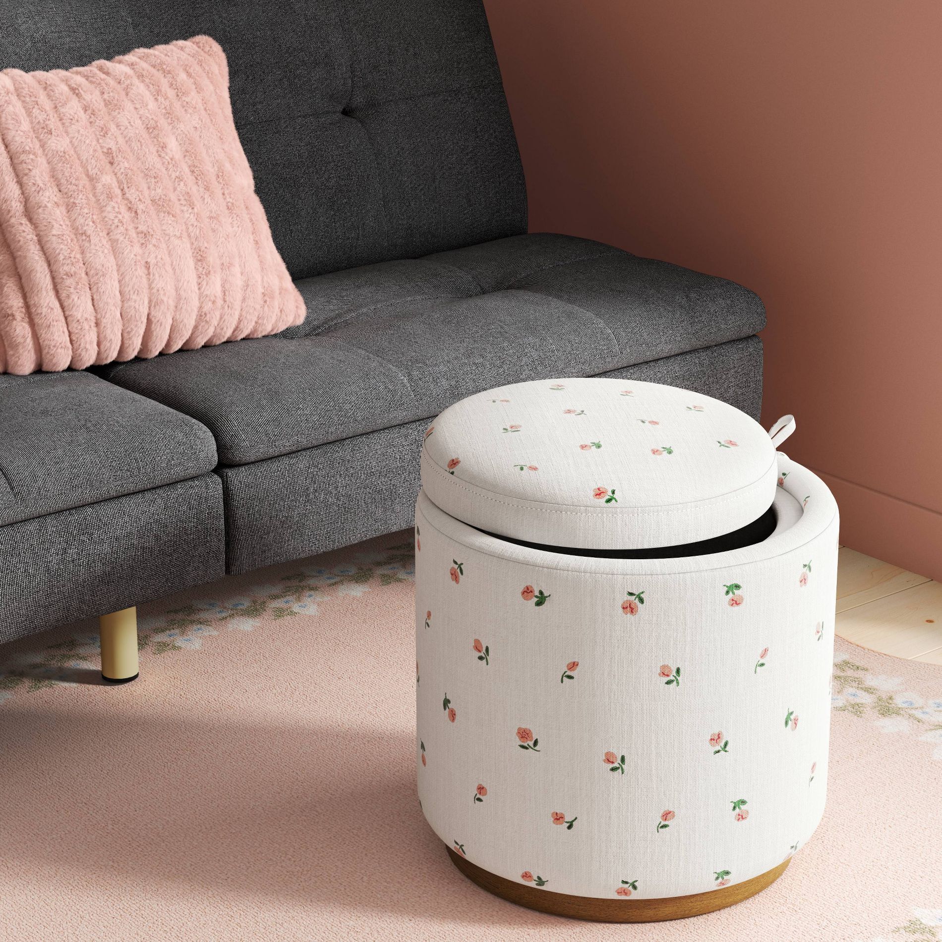 Storage Ottoman Floral - Room Essentials™