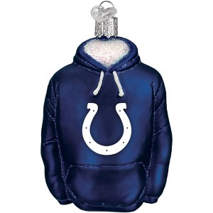 Old World Christmas Blown Glass Ornament for Christmas Tree, Indianapolis Colts Hoodie - 1 of 3