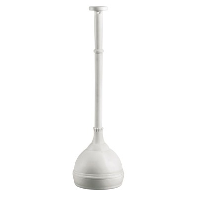 mDesign Compact Plastic Toilet Bowl Plunger and Cover Set for Bathroom ...