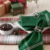 Design Imports  Border Stripe Napkin Set 6 Piece, Balsam Green, 20X20" - 3 of 4