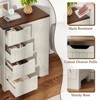 Freestanding Storage Cabinet with 4 Drawers,  Doors & Adjustable Shelf - 4 of 4