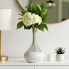 Minimalist Glass Bottle Vase for Living Room Decor - Decorative Home Accent for Bedroom Accent, Office Styling, and Table Decor - White - 3 of 4