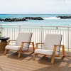 Adirondack Acacia Wood Outdoor Club Chair with Cushions, Modern Lounge Chair for Patio or Backyard-3irtyhousy - 2 of 4