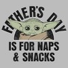 Girl's Star Wars: The Mandalorian Grogu Father's Day is for Naps & Snacks T-Shirt - 2 of 4