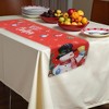 Unique Bargains Christmas Table Runner Polyester Red White 71x14 Inch 1Pc - 2 of 4