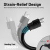 Itopfox 16/3 Black Indoor Outdoor Extension Cord 10 Ft Waterproof, Heavy Duty with 3 Prong Grounded Plug,13A 1625W 16AWG SJTW, Flexible Power Cable - 2 of 4