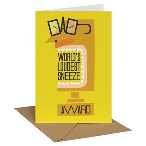 Recycled Paper Greetings Father's Day Card for Dad World's Loudest Sneeze Award - 1 of 3