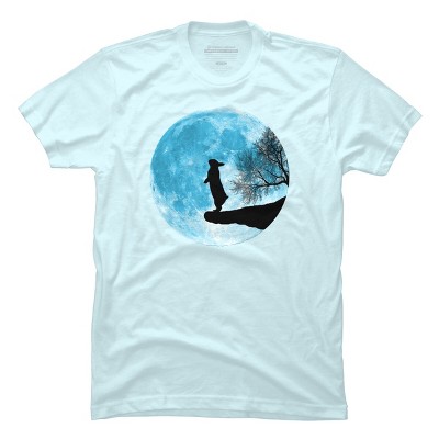 Men's Design By Humans Moon Bunny By Maryedenoa T-Shirt
