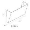 Storex Magnetic Wall File, Legal, Black - 2 of 3