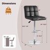 Costway Set of 4 PU Leather Bar Stool Swivel Bar Chair w/ Adjustable Height - 3 of 4