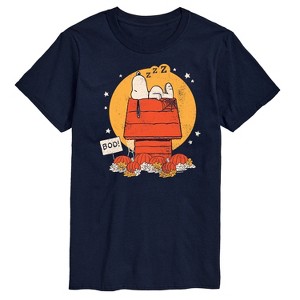 Men's - Peanuts - Snoopy Halloween Dog House Short Sleeve Graphic T-Shirt - 1 of 4