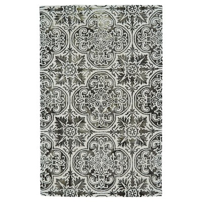 5'X8' Tie Dye Design Tufted Area Rugs Black - Weave & Wander