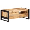 vidaXL Coffee Table 39.4"x19.7"x15.7" Rough Mango Wood - 4 of 4