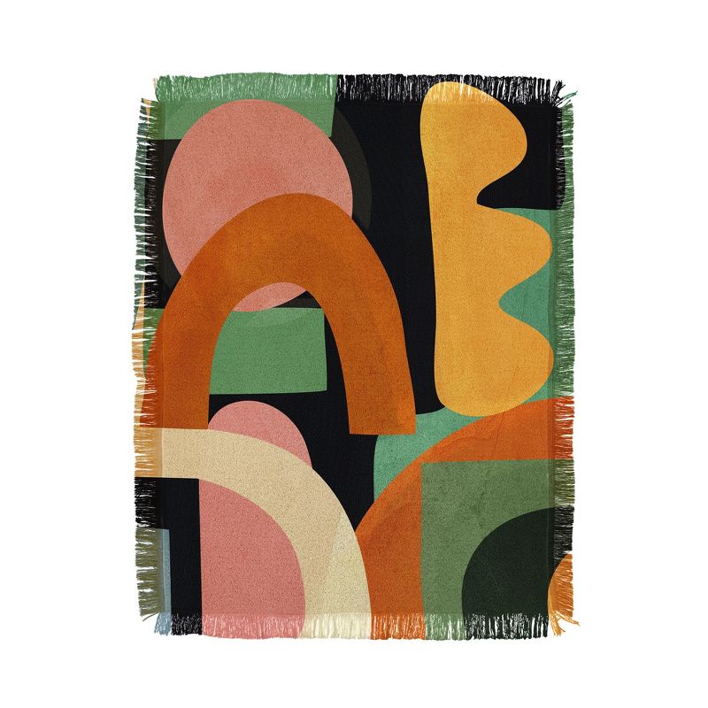 Nadja Minimal Modern Abstract 32 56"x46" Woven Throw Blanket - Deny Designs, 1 of 6