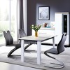 HomeRoots Set of Two Gray White and Silver Upholstered Dining Side Chairs - 2 of 4
