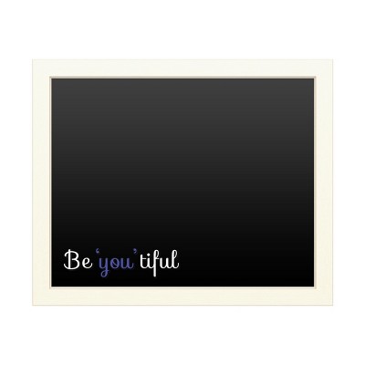 Functional Chalkboard with Printed Artwork - ABC 'Be You Tiful' Chalk Board Wall Sign